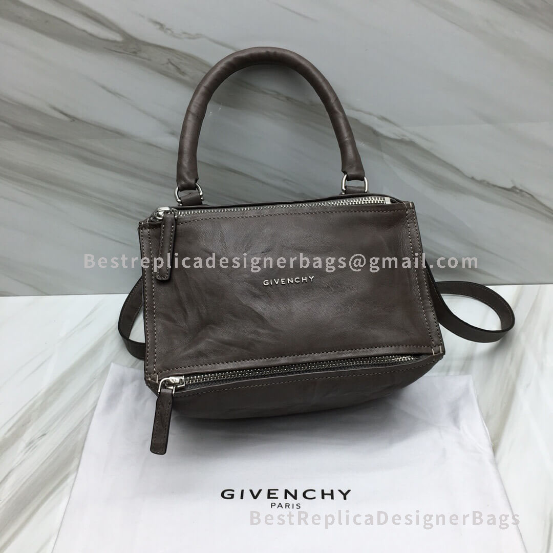 Givenchy Mini Pandora Bag In Aged Leather Brown SHW 2-28588L